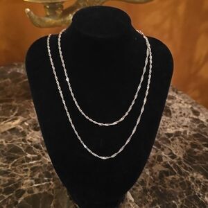 Diamond Cut Sterling Silver from Italy Chain! 30' inches NWOT!